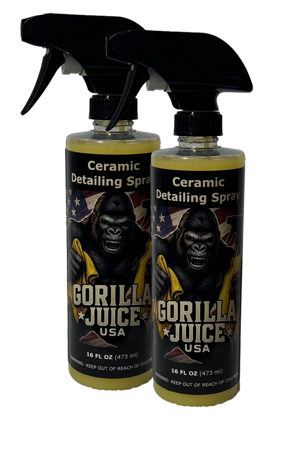 Two bottles of Gorilla Juice